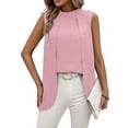 thumbnail image 1 of Womens Business Casual Tank Top Summer Sleeveless Outfits 2025 Spring Trendy Dressy Work Shirts Pink S, 1 of 8