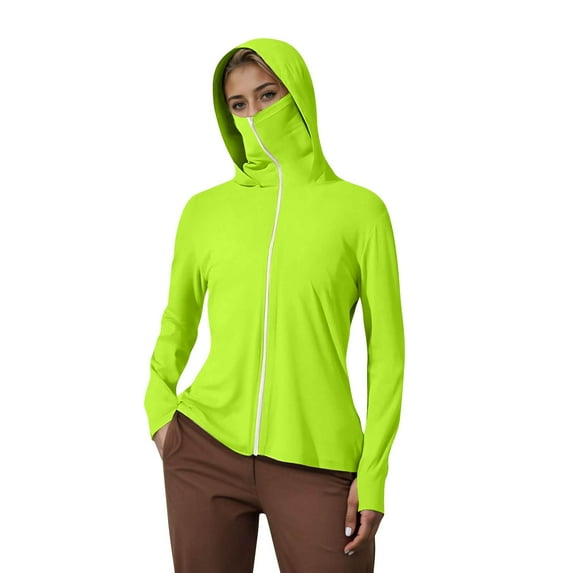 Womens Business Casual Tops Lightweight Protective Long Sleeve Jacket Valentines Day Gifts for Her,Green,S