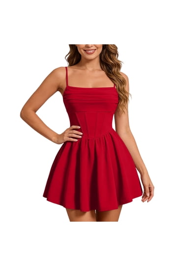 Red Skater Dress