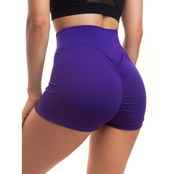 DODOING Womens Booty Shorts Casual Cotton Yoga Short Shorts Mini Hot Pants Sport Leggings Fold Over Shorts Size S-XL