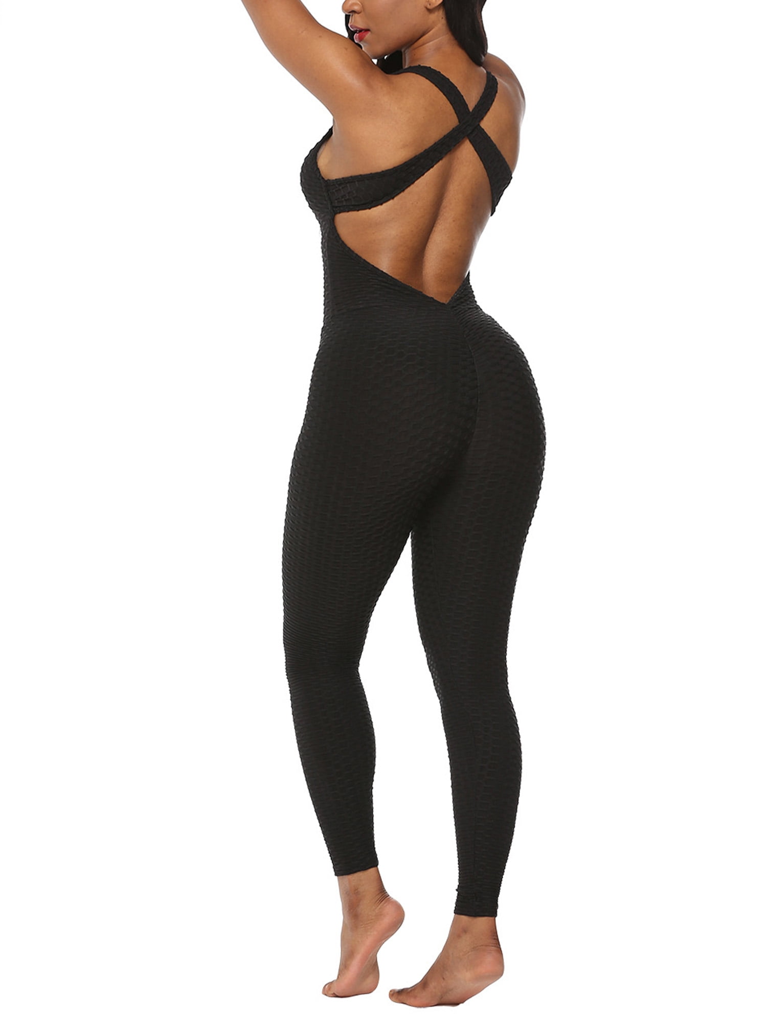 Black Bodysuit Workrout Jumpsuit Athletic Sportswear Women Activewear  Shaping Playsuit One Piece Catsuit Slim Fitness Training Gym -  Canada