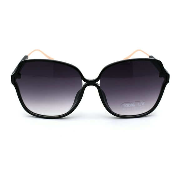Womens Butterfly 90s Chic Plastic Sunglasses Black Smoke
