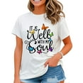 thumbnail image 1 of Womens Butterfly Graphic Faith Shirt It Is Well with My Soul T-shirt White 4X-Large, 1 of 4