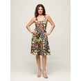 thumbnail image 1 of Womens Butterfly Print Flared Dress, 1 of 4