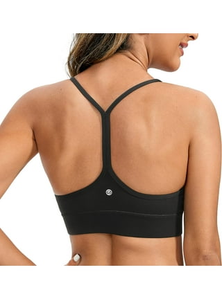 Aueoeo Womens U Back Sports Bra - Scoop Neck Padded Low Impact Workout Yoga  Bra with Built in Bra Quick Dry Fitness Bras