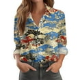thumbnail image 1 of Womens Button Down Fashion Top, 1 of 5