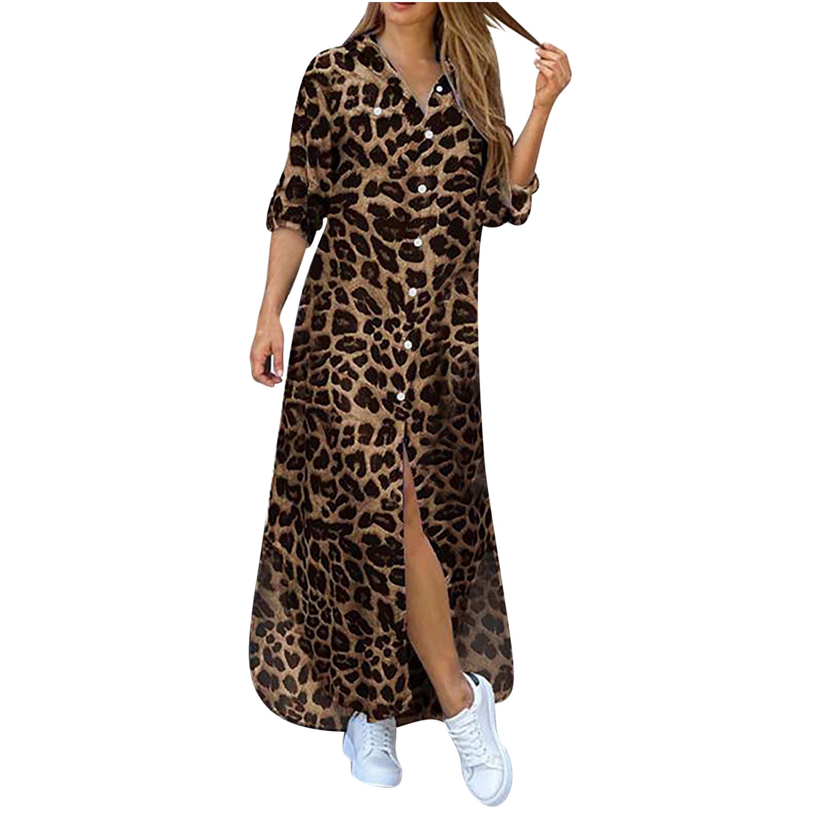 Womens-Button-Down-Leopard-