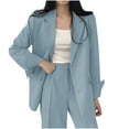 thumbnail image 1 of Womens Button Down Open Front Blazer Casual Boyfriend Style Work Office Jackets Slim Fit 2025 Long Sleeve Outfits, 1 of 6