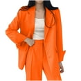 thumbnail image 1 of Womens Button Down Open Front Blazer Casual Boyfriend Style Work Office Jackets Slim Fit 2025 Long Sleeve Outfits, 1 of 3