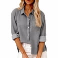 thumbnail image 1 of Womens Button Down Shirt Casual Wrinkle Free Collared Button Down Long Sleeve Work Dress Blouse Summer Tops, 1 of 4
