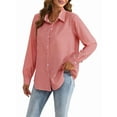 thumbnail image 1 of Womens Button Down Shirts Casual Long Sleeve Plaid Graphic Shirts Trendy Collared Loose Blouse Tops Red XL, 1 of 8