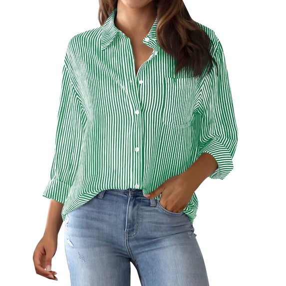Womens Button Down Shirts Regular Fit Long Sleeve Button Down Poplin Shirt Business Casual Office Work Mint Green XL