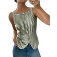 thumbnail image 1 of Womens Button Down Tank Top Summer Sleeveless Square Neck Going Out Tops Casual Cropped Vest Green L, 1 of 5