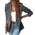 thumbnail image 1 of Womens Button Long Sleeve Suit Jackets Business Casual Solid Color Lady Blazer, 1 of 5