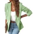 thumbnail image 1 of Womens Button Long Sleeve Suit Jackets Business Casual Solid Color Lady Blazer, 1 of 5