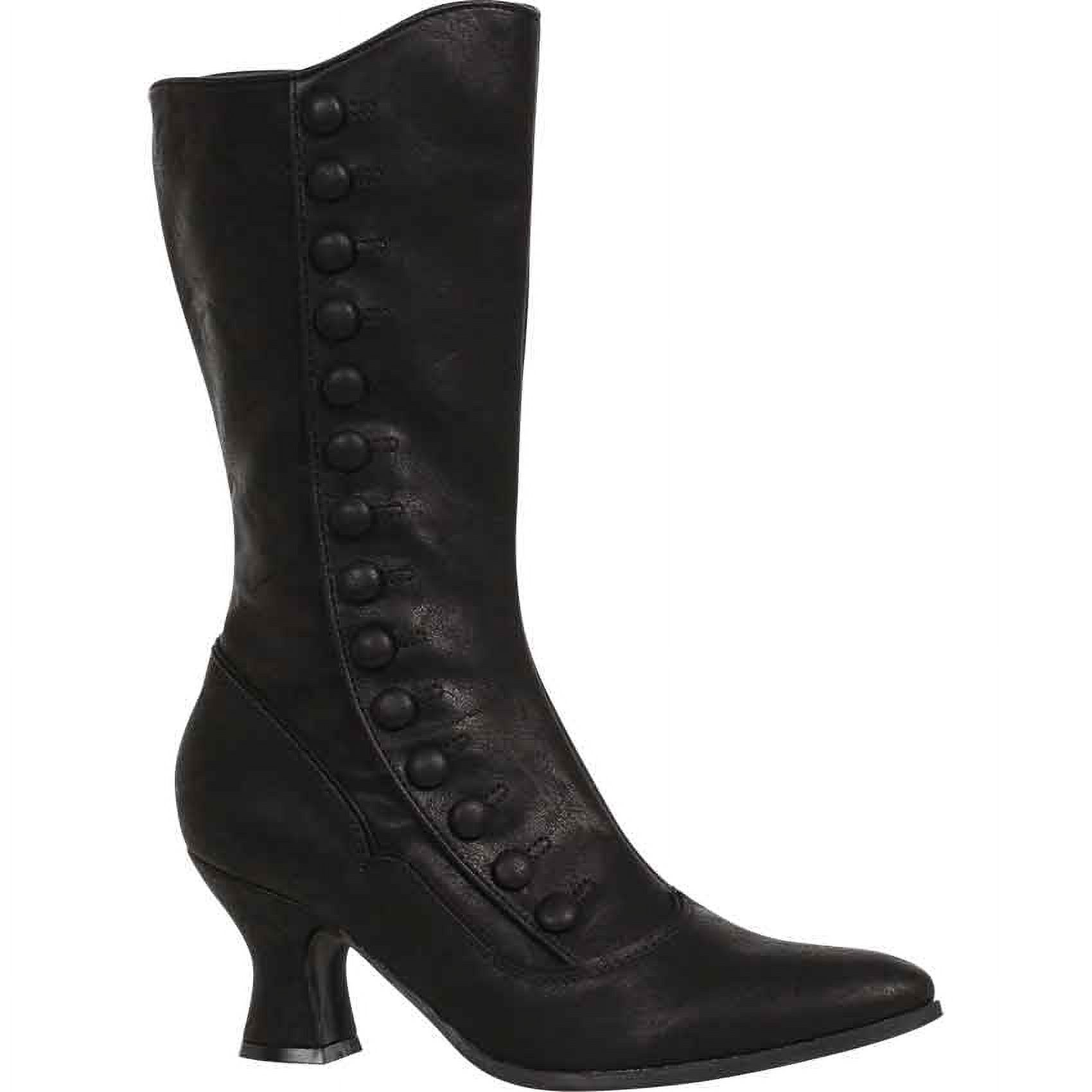 Womens Button Side Victorian Boots in Brown size 6 Leather by Medieval Collectibles Walmart