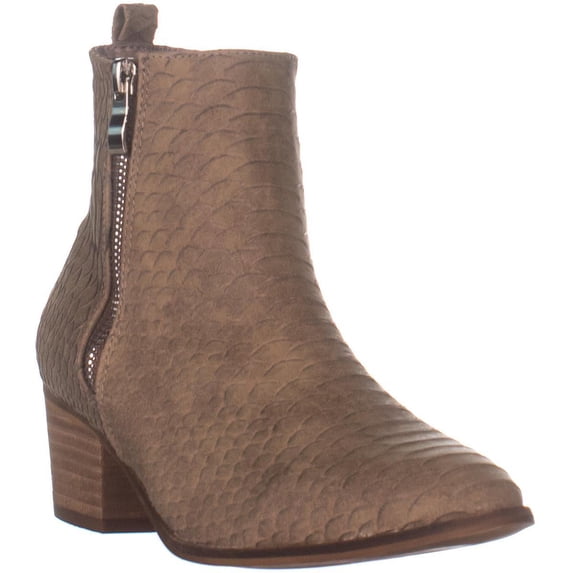 Womens CATHERINE Catherine Malandrino Fannie Ankle Boots, Taupe Vegan Embossed, 6 US