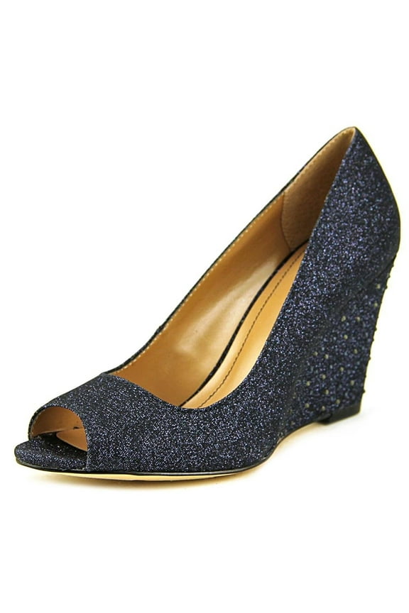 Womens CECELIE Peep Toe Wedge Pumps