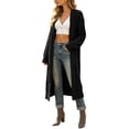 thumbnail image 1 of Womens Cable Knit Longline Cardigan Sweater Oversized Long Sleeve Casual Fall Winter Tops, 1 of 4
