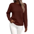 thumbnail image 1 of Womens Cable Knitted Sweaters Fall Winter 2026 Oversized Trendy Sweater Cozy Long Sleeve Crewneck Soft Pullovers,S, 1 of 5