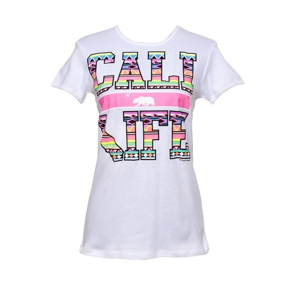 Womens Cali Life Tribal Short-Sleeve T-Shirt - White - Medium