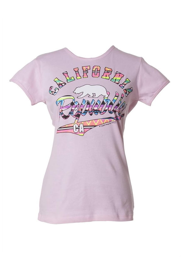 Womens California Republic Tribal Script Short-Sleeve T-Shirt - Pink - 2X-Large