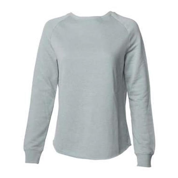 Womens California Wave Wash Crewneck Sweatshirt, Sage - 2XL