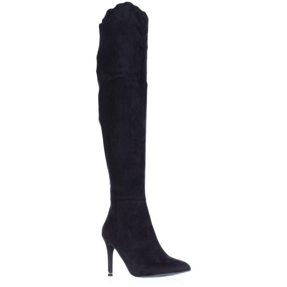 Womens Call It Spring Rosenman Over The Knee Winter Boots - Black Nubuck