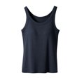 thumbnail image 1 of Womens Camisole Tank Tops Daily Camisole Tops for Women Spaghetti Strap Casual Tank Top with Built-in Bra Summer Sleeveless Tunic Blouses Tees Workout Yoga Cami Shirts New Blue XXL, 1 of 7