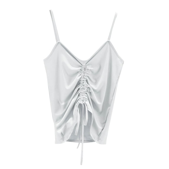 Womens Camisole Tank Tops Sevevn Fashion Women's Summer Casual Solid Color Loose V-neck Camisoles Tank Top Fitted Tank Tops For Women