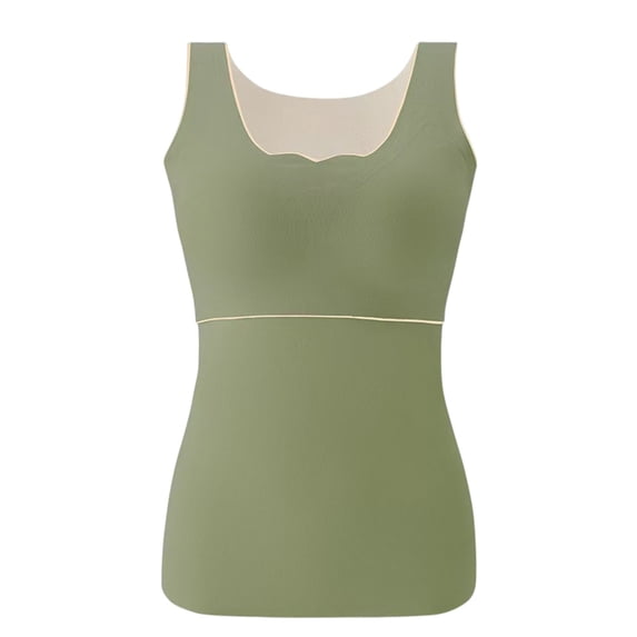 Womens Camisole Tank Tops V Neck Built In Bra Cups Support Bodysuit Camisole