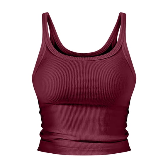 Womens Camisole Tops Ribbed High Neck Sleeveless Workout Vacation Outfits Summer Tops for Women