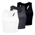 thumbnail image 1 of Womens Camisole,Women's 3 Piece Tank Tops Ribbed Seamless Workout Exercise Shirts Yoga Crop Tops,Crop Top Tanks for Women(Size:2XL), 1 of 3