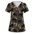 thumbnail image 1 of Womens Camo Blouses Short Sleeve Camouflage Print with Pockets T Shirt Summer V Neck Casual Loose Fit Tops 2026, 1 of 4