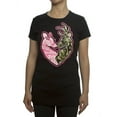 thumbnail image 1 of Womens Camo Deer Heart Short-Sleeve T-Shirt - Black - Small, 1 of 2