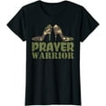 thumbnail image 1 of Womens Camo Heels Prayer Warrior Faith God Jesus Christian Women T-Shirt, 1 of 3