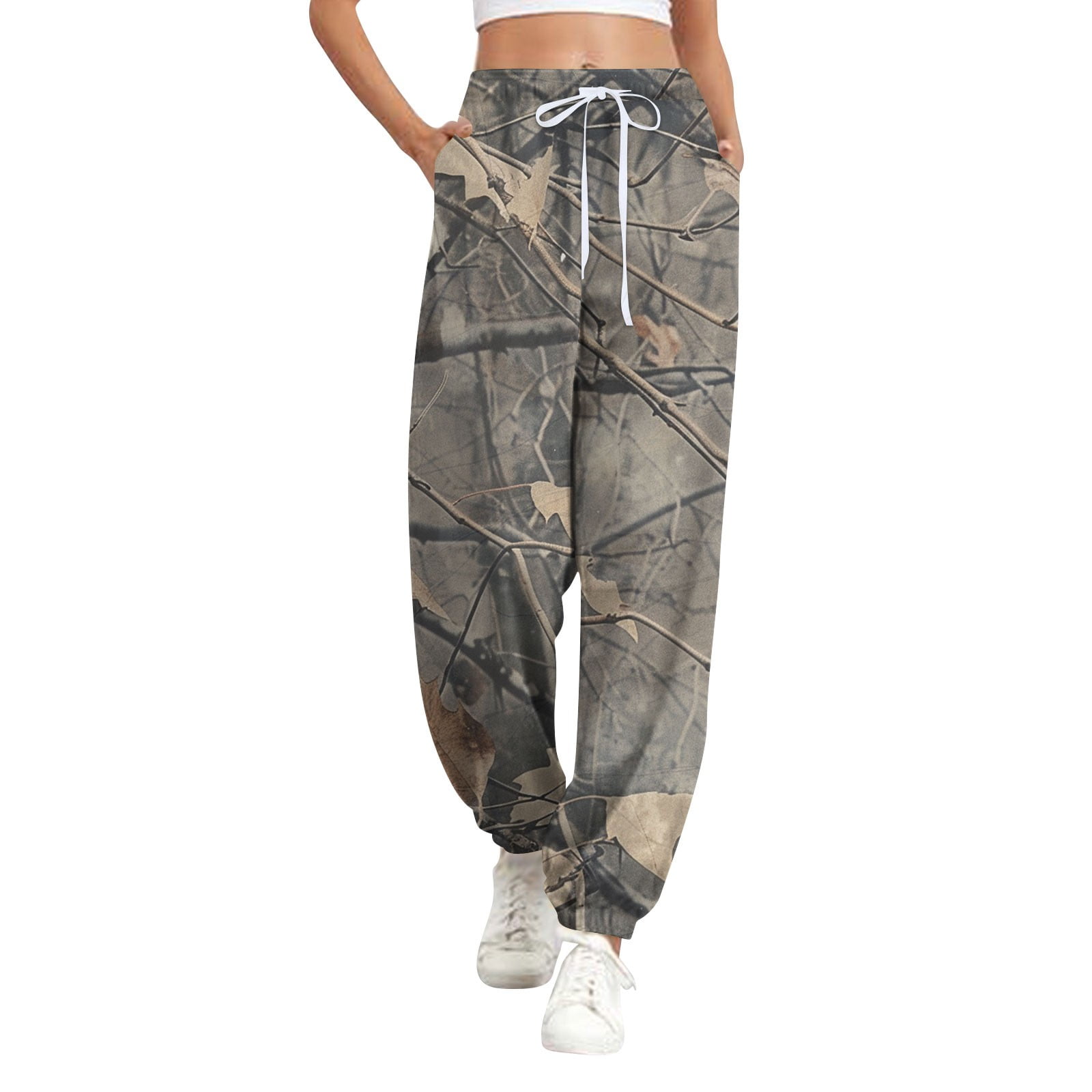 Camo sweatpants womens deals