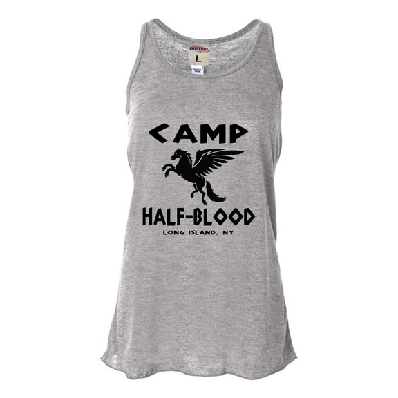 Womens Camp Half-Blood Flowy Racerback Tank Top T-Shirt