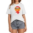 thumbnail image 1 of Womens Camping Happy Camper Travel Mountains Hiking Nature Outdoors Raglan Baseball Tee, 1 of 5