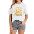 thumbnail image 1 of Womens Can Do Things Through Christ Lion Philippians 413 Funny T-Shirt, 1 of 5