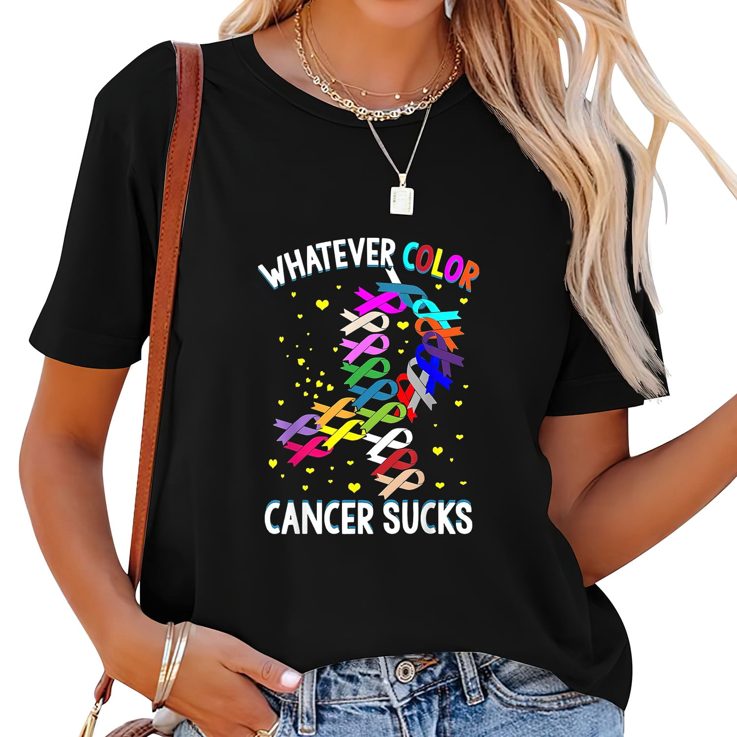 Cancer Awareness Shirts-Whatever Color Cancer Sucks T-Shirt Cancer Awareness Shirts-Whatever Color Cancer Sucks T-Shirt