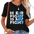 thumbnail image 1 of Womens Cancer Colon Cancer T Shirt Black, 1 of 5
