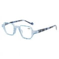 thumbnail image 1 of Womens Candy Color Blue Square Personalized Reading Glasses Men Fashion Spring Hinge Readers Plastic Presbyopia Glasses +2.00, 1 of 3