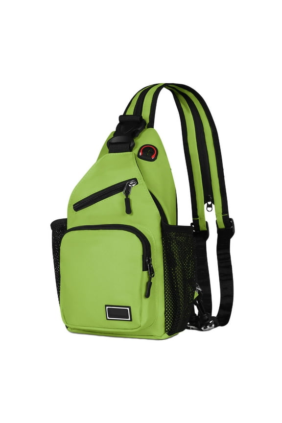 Womens Canvas Sling Bag Multiple Pockets Adjustable Crossbody Purse Lightweight Travel Hiking Chest Shoulder Bag Casual Everyday Handbag