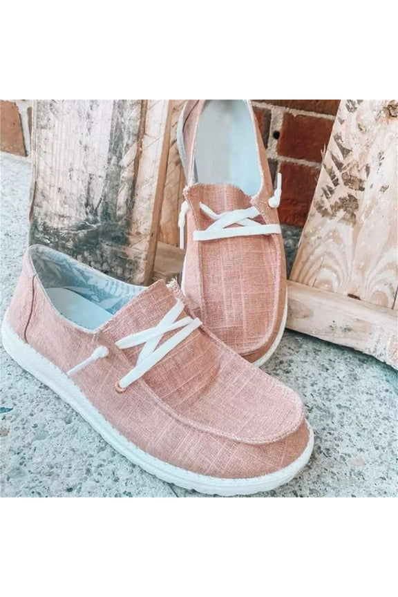 Womens Canvas Sneakers Low Top Fashion Comfortable Classic Casual Lightweight Soft Breathable Non-Slip Walking Flat Shoes Loafers