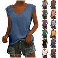 thumbnail image 1 of Womens Cap Sleeve Crop Tops Cotton T Shirts Crewneck Loose Fit Short Sleeves Tee Summer Fashion Clothes 2026 Blue XL, 1 of 5