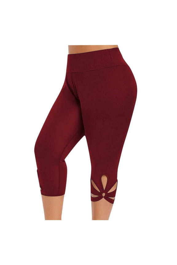 Womens Capri Leggings Plus Size for Summer Dressy Cropped High Waist Yoga Pants Tummy Control Comfy Stretchy Leggings Workout Compression Pants Pantalones Capri Para Mujer XXXL