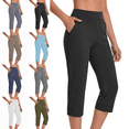 thumbnail image 1 of Womens Capri Yoga Pants Loose Soft Drawstring Workout Sweatpants Causal Lounge Joggers Pants with Pockets Size S-2XL, 1 of 8
