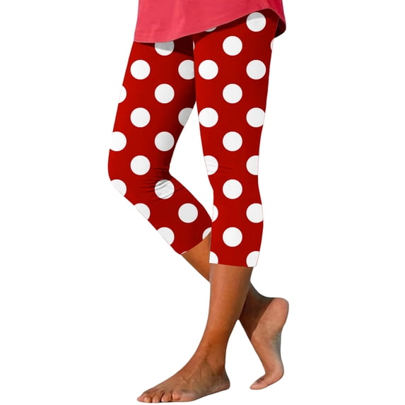 Womens Capris, Audhol Women's Fashion Spring Summer Casual 7/8 Length Legging Capri Leggings for Women Red L