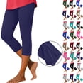 thumbnail image 1 of Womens Capris For Summer Solid Color Lace High Waisted Leggings Matching Slim Fitting Yoga Gym Pants Jogger Pants, 1 of 7